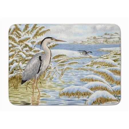 Carolines Treasures Carolines Treasures ASA2191RUG Blue Heron by the Water Machine Washable Memory Foam Mat ASA2191RUG